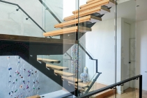	Victorian Ash Wood with Sleek Black Steel Staircase by S&A	