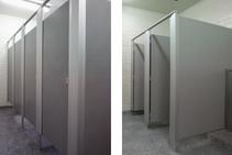 	Pre-laminated Board with Aluminium Frontal Bathroom Stall by Flush Partitions	