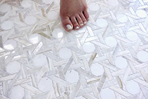 Thassos Mosaic Bathroom Tiles from RMS Marble