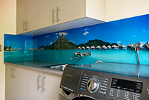 Custom Printed Laundry Splashbacks by Innovative Splashbacks