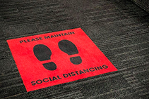 Social Distancing Carpet Tiles from The Nolan Group