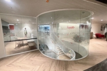 	Curved Glass Partition for Stairwells by Bent & Curved Glass	