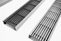 Stainless-steel Heelguard Grates in Black from Vincent Buda & Co