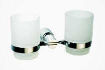 Sapphire Dual Glass Tumblers & Holder from Tilo Tapware