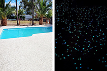 Glow in the Dark Pool Surrounds by Schneppa Glass