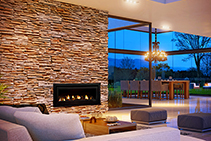 Escea Gas Log-look Fireplace from Cheminees Chazelles