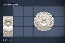 	245mm Floral Ceiling Roses - 21 by CHAD Group	