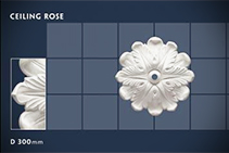 	300mm Floral Ceiling Roses - 24 by CHAD Group	