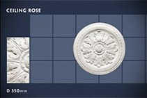 	350mm Floral Ceiling Roses - 22 by CHAD Group	