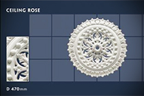 	470mm Floral Ceiling Roses - 15 by CHAD Group	