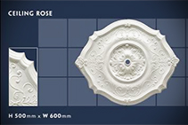 	500 x 600mm Floral Ceiling Roses - 04 by CHAD Group	