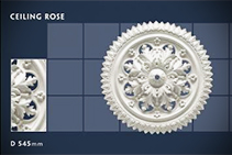 	545mm Floral Ceiling Roses - 19 by CHAD Group	