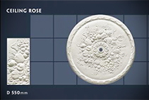 	550mm Floral Ceiling Roses - 09 by CHAD Group	