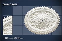 	560 x 710mm Floral Ceiling Roses - 05 by CHAD Group	