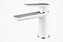 	Gemstone Basin Mixer in White or Chrome from Tilo Tapware	
