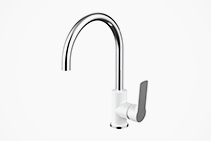 	Gemstone Sink Mixers in White or Chrome from Tilo Tapware	