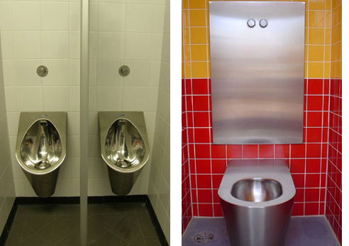 urinal and toilet