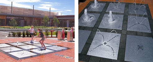 tic tac toe interactive water feature at erina fair
