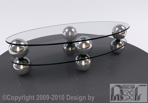 coffee table spheres