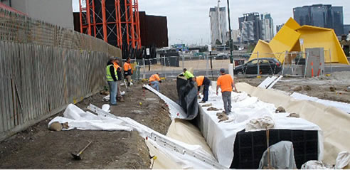 rainwater harvesting tank installation