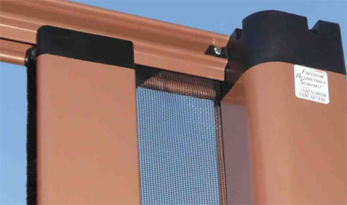 retractable insect screen close up