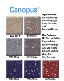 canopus safety flooring sample colours