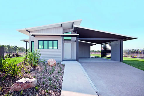 house with insulated roof panels