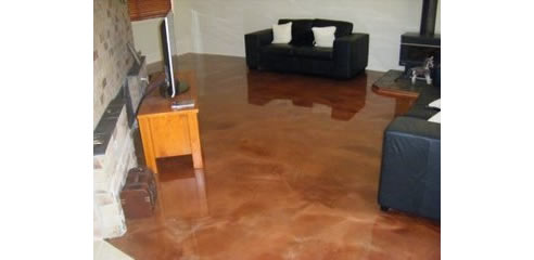 polished concrete lounge room floor