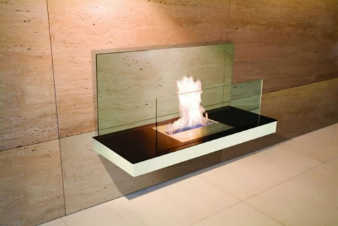 wall flame bio ethanol fireplace