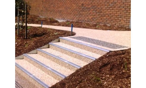 carborundum infill stair nosing