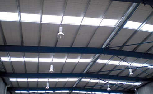 commercial roof lined with polyceil reflective insulation