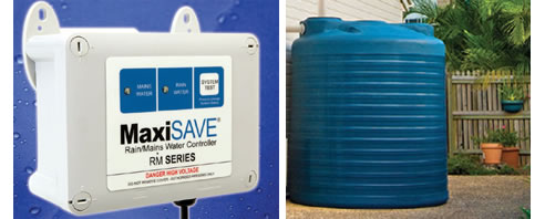 automatic rainwater changeover controller and water tank