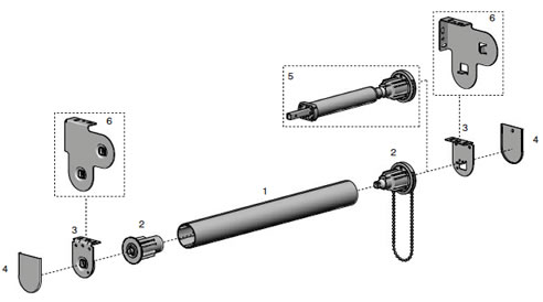 rb09 roller blind hardware system