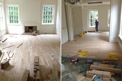 flooring antique installation