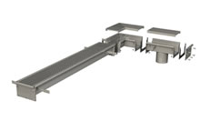 modular 100 with stainless wedgewire heelsafe anti-slip grate