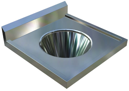 stainless steel flushing sink