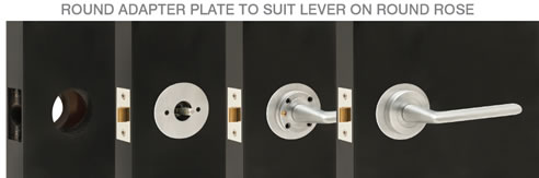 round adapter plate to suit lever on round rose