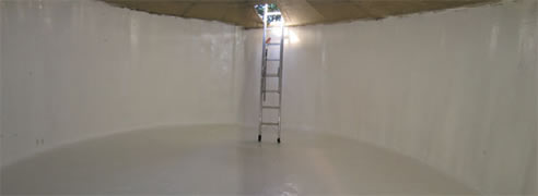 waterproofed concrete water tank