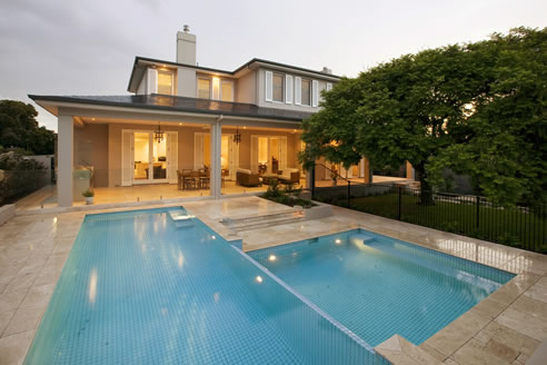 travertine pool surround pavers