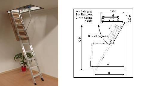 aluminium attic ladder