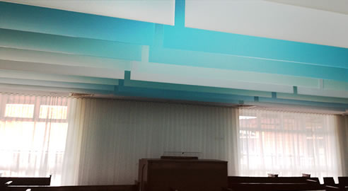 decorative ceiling perspex frost blades