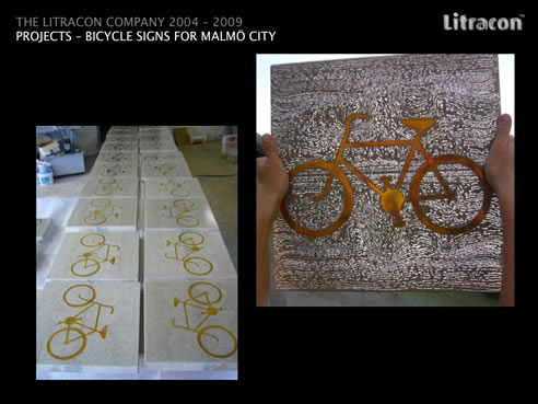 transparent concrete bicycle tiles