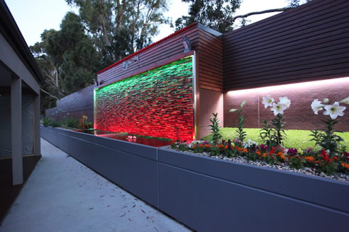 retaining wall rainwater tank