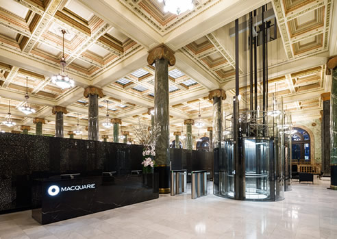 glass elevators macquarie bank sydney