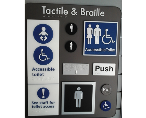 tactile and braille signage