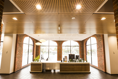 acoustic timber ceiling