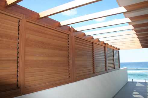 marine grade powder coated louvres