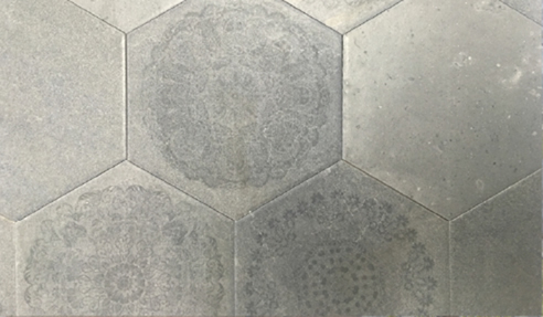 bespoke printed hexagonal tiles