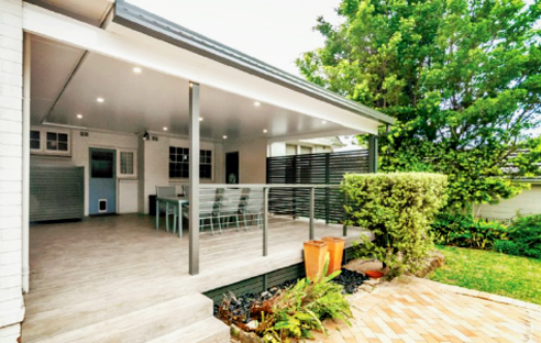 flat roof pergola