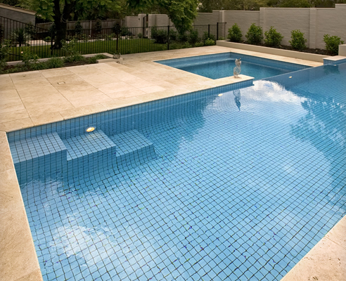 travertine pool surround